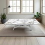 Hanah Home Mesa de Comedor Extensible de Mármol Blanco